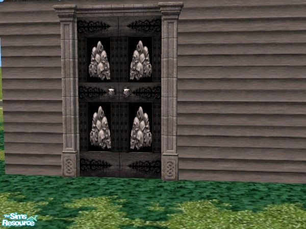 Sims 2 — Magic Town Build Scary Door by c_literati — Recolors for nomad or haunted houses. TSRAA.