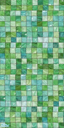 Sims 2 — So Sloppy Wall 1 by tamlfra — A beautiful glass tile wall, in a mosiac pattern, that was a bit sloppily