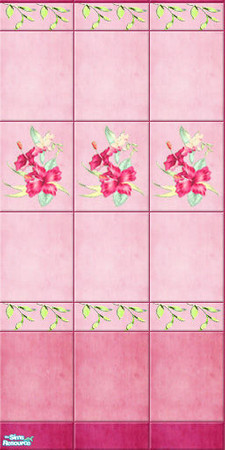 Sims 2 — Caribba rosso 01 by perelinka — Tiled wall.