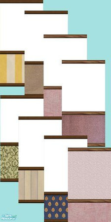 Sims 2 — Midland\'s Wall Collection 1 by midland_04 — 19 Walls in total. Some single designs, some several variaties. All