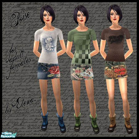 Sims 2 — Poise by Elena. — A set for adult females. Don\'t forget to download the mesh by gelydh!