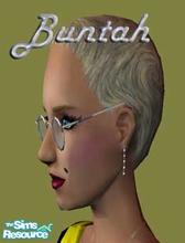 Sims 2 — String of Diamonds by buntah — Alpha Ear Rings 01 Mesh by Dr. Pixel. Recolored by me. Hair, makeup, and glasses