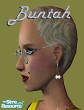 Sims 2 — Large Diamonds on antique gold chains by buntah — Alpha Ear Rings 01 Mesh by Dr. Pixel. Recolored by me. Hair,