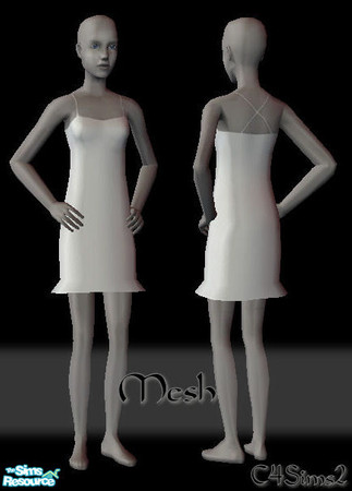 Sims 2 — MESH - Bm-teenfemale 002-c4sims - TeenSet 2 by FaronDesign — 1 mesh and 3 recolours, the nightie is a bit longer