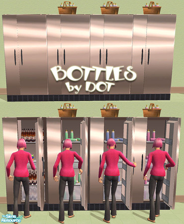 Sims 2 — Bottles by DOT — **4 Meshes** Bottles inside and on top. Root Beer :P or Baby Bottles. Place one or the other in