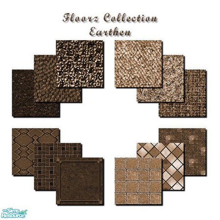 Sims 2 — Floorz in Earthen by iwubu — The Floorz Collection is designed to perfectly match my Color Simplicity