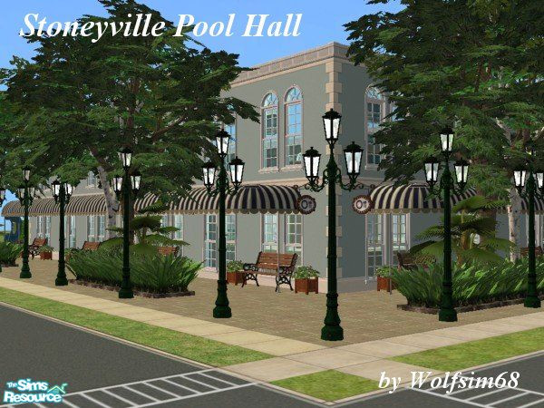 Sims 2 — Stoneyville Pool Hall by Wolfsim68 — A great way to spend time with your friends, as we have a pool hall &