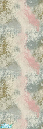 Sims 2 — Sponge Paint by Lorah — Beautifully sponge painted wall in sugar berry (pink), blue fox, pot of cream and fossil