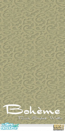 Sims 2 —  by BetterbeSim — Rich styled walls with a khaki duotone patterned effect. By BetterBeSim. Do not recolor,