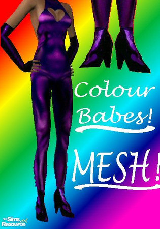 Sims 2 — Colour Babes PVC Outfits - MESH by *Secret-Vampire* — This is the MESH of the Colour Babes PVC Outfit! This MESH