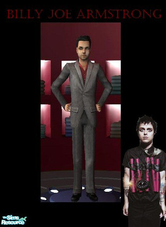 Sims 2 — Billy Joe Armstrong by brylea — The lead singer and guitarist for Green Day.