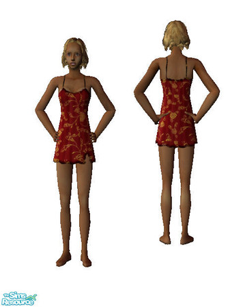 Sims 2 — pj by mereltje — rich red colour to have sweet dreams