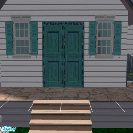 Sims 2 — BluE dOOr by gbourn — colourful wood to bright your Sims houses