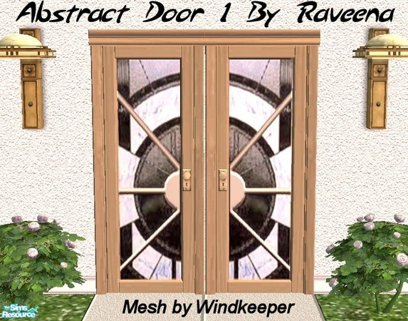 Sims 2 — Abstract Door 1 by Raveena — This door was a favorite in Sims 1 so I converted it for Sims 2. You need
