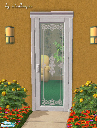 Sims 2 — Glass door 1 - frosted glass by Windkeeper — You need to download "Glass door 1 updated" file from