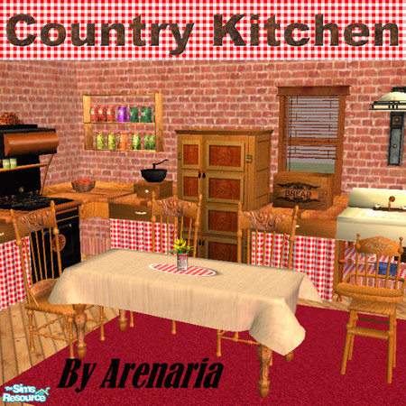 Sims 2 — Country Kitchen by arenaria — Old fashion country style kitchen. By Arenaria