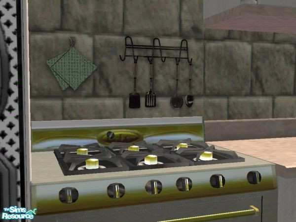 Sims 2 — White Stove Matching Kitchen Decor by c_literati — Thanks to bitzybus for permitting recolors! Sorry, folks,