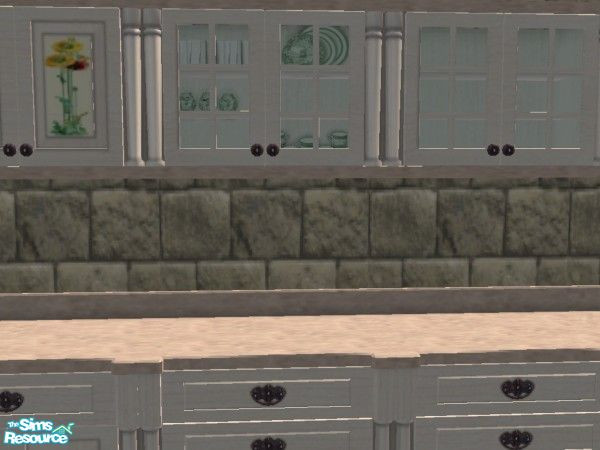 Sims 2 — White Stove Matching Kitchen Cabinet Dec by c_literati — Thanks to bitzybus for permitting recolors! Sorry,