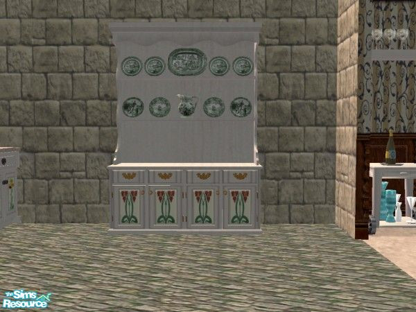 Sims 2 — White Stove Matching Kitchen Welsh Dress by c_literati — Sorry, folks, this one's *not* TSRAA.