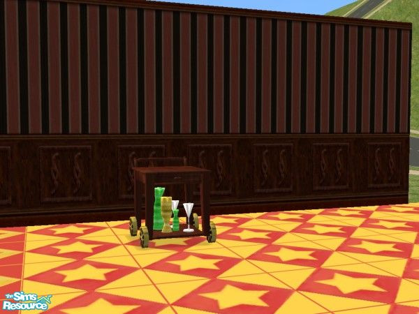 Sims 2 — Black Stove Matching Kitchen Serving Tab by c_literati — Thanks, buntah, for permitting recolors *and* being