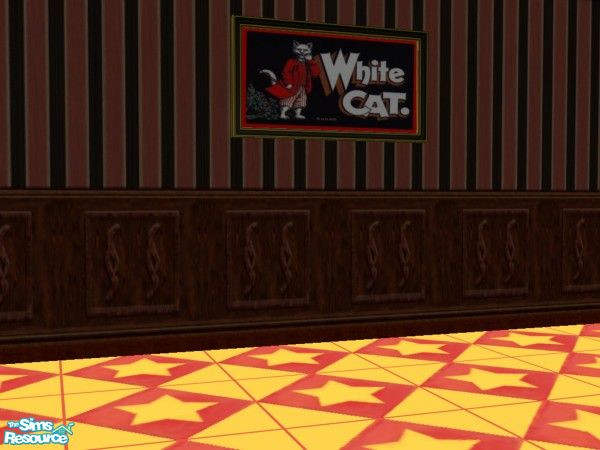 Sims 2 — Black Stove Matching Kitchen White Cat P by c_literati — Recolor of the "SimCity at Night". TSRAA.