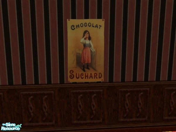 Sims 2 — Black Stove Matching Kitchen Chocolat Po by c_literati — Recolor of the "We Call It Football" poster.