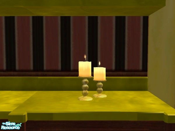 Sims 2 — Black Stove Matching Kitchen Candles by c_literati — Sorry, folks, this one's *not* TSRAA.