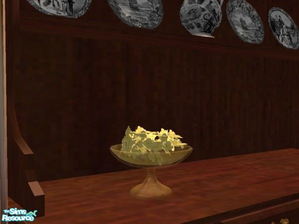 Sims 2 — Black Stove Matching Kitchen Hydrangeas by c_literati — Sorry, folks, this one's *not* TSRAA.