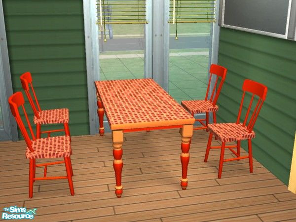 Sims 2 — orange CAFETERIA chair by lorettamouse — furniture of my community lot: Happy time Cafeteria