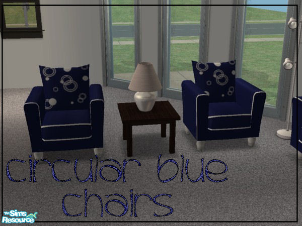 Sims 2 — Circular Blue Chair by marydyth — Circular Blue Set is a recolor of the arizona set by schtinky00 