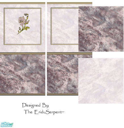 Sims 2 — Lilac Marble Set With Orchid by eriduserpent — I like orchids, they are so delicate looking, so regal. So I