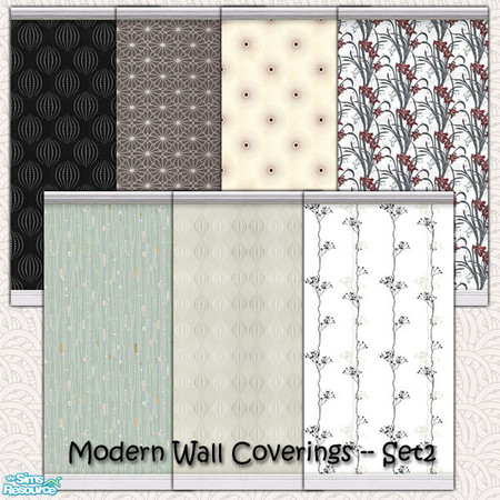 Sims 2 — Modern Wall Coverings - Set2 by Donnha — More modern wallcoverings for your stylsh simmies. (Set2)