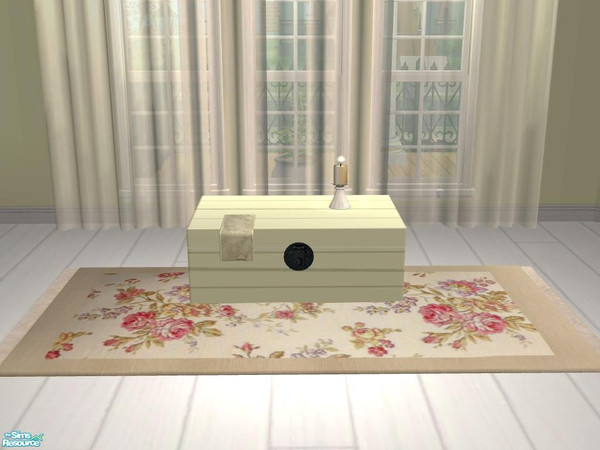 Sims 2 — PB Daybed blue - coffeetable trunk cream by ShinoKCR — 