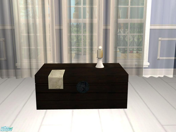 Sims 2 — PB Daybed blue - Coffeetable trunk black by ShinoKCR — 