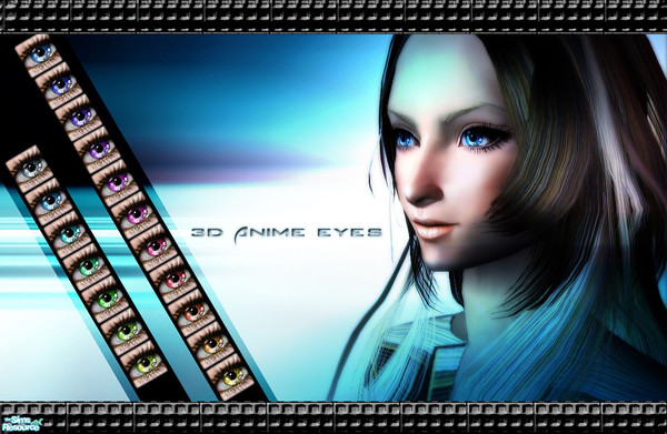 Sims 2 — 3D Anime Eyes Set - 18 by kyna987 — A set of 3D-like anime eyes for your sims.