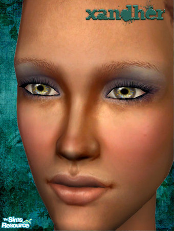 Sims 2 — H2O Eyeshadow - Curulean by Xandher — A super sheer color wash for the eyes, this shadow is perfect for a subtle