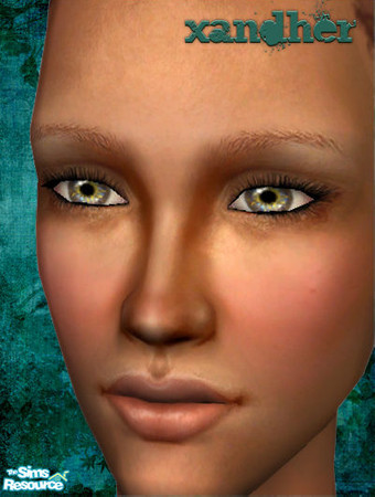 Sims 2 — H2O Eyeshadow - Ochre by Xandher — A super sheer color wash for the eyes, this shadow is perfect for a subtle