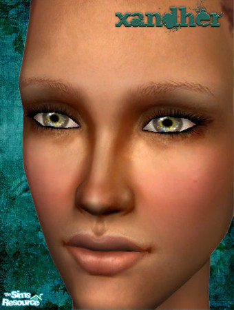 Sims 2 — H2O Eyeshadow - Sepia by Xandher — A super sheer color wash for the eyes, this shadow is perfect for a subtle