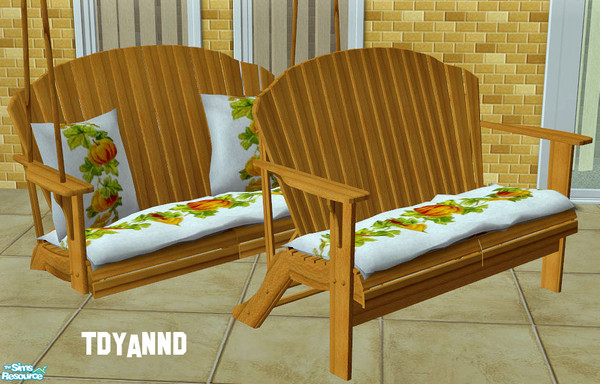 Sims 2 — TC113 Farmhouse Porch RC - Bench by tdyannd — The porch swing is a slave to the bench. You will need my bench