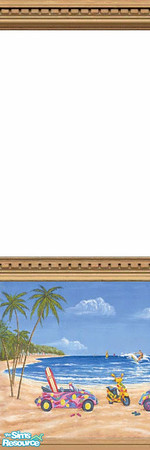 Sims 2 — Surf 1 by Lorah — Surf into a seaside home filled with lots of summer-sea blue colored walls and tiles.