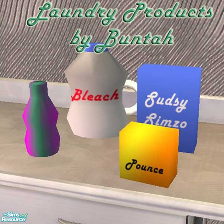 Sims 2 — Laundry Products by buntah — These laundry products go well with GamerG's or LLedford's washer/dryer and Cemre's