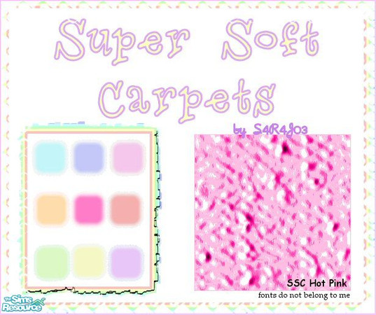 Sims 2 — Super Soft Carpets by S4R4J03 — A set of pillow soft carpets in nine colors.