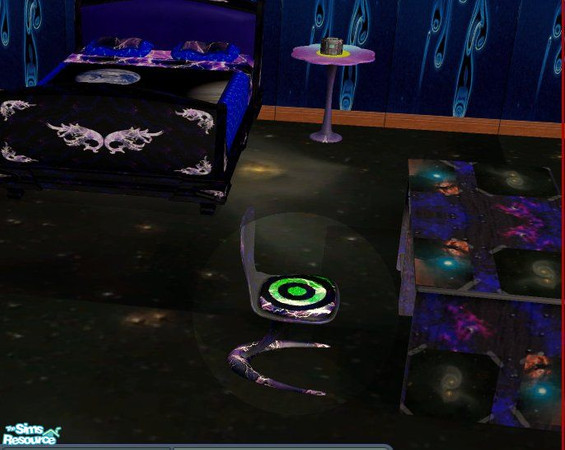 Sims 2 — Space Oddity Disco Chair by hippeibill by hippiebill — A space-themed bedroom for boys/teens. This chair has
