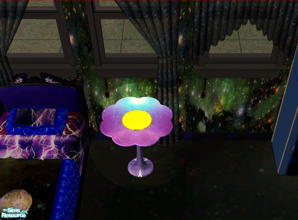 Sims 2 — Space Oddity Endtable by hippeibill by hippiebill — A space-themed bedroom for boys/teens. Night stand. With a