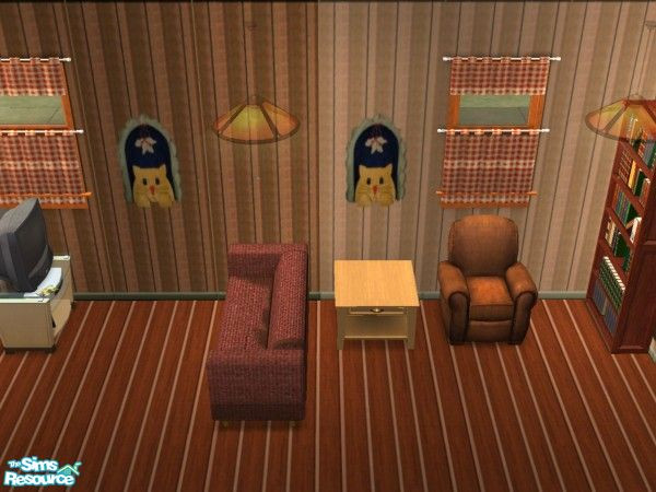Sims 2 — kiTTen waLLs by gbourn — sweet and peacefull atmosphere in your sims' living rooms and bedrooms given (walls and