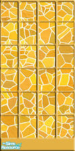 Sims 2 — Golden Flagstone Wall by buntah — This is the gold flagstone wall paneling for my Counter Coordinates set. TSRAA