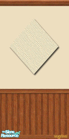 Sims 2 — Plain Set to match Venetian Mural by angylinni — Plain cream painted wall with mediumwood crown and beadboard