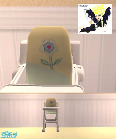 Sims 2 — Peppermint Highchair by foxybaby3 — To match Peppermint Nursery Set.