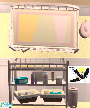 Sims 2 — Peppermint Changing Table by foxybaby3 — To match Peppermint Nursery Set.