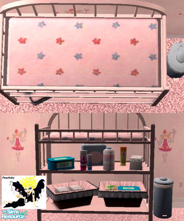 Sims 2 — Mice & Flowers Changing Table by foxybaby3 — To match the Mice & Flowers Nursery Set.